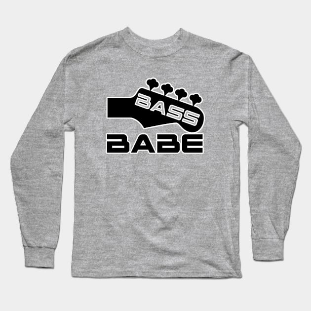 Bass babe guitar player girl. Perfect present for mom mother dad father friend him or her Long Sleeve T-Shirt by SerenityByAlex